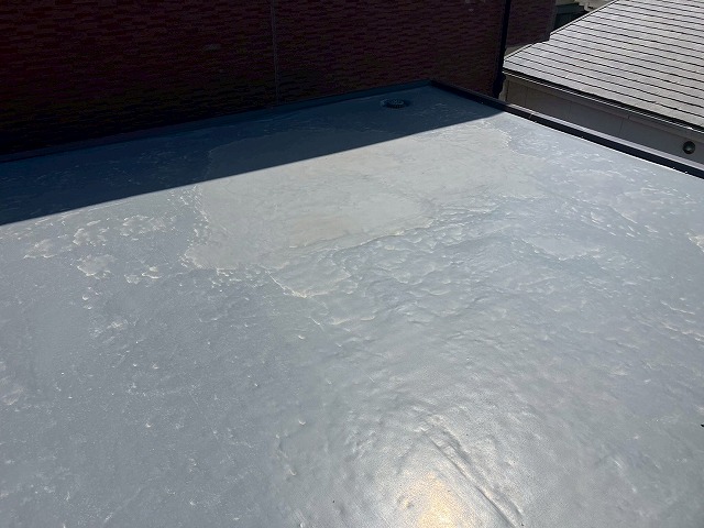 ウレタン防水施行後の屋根